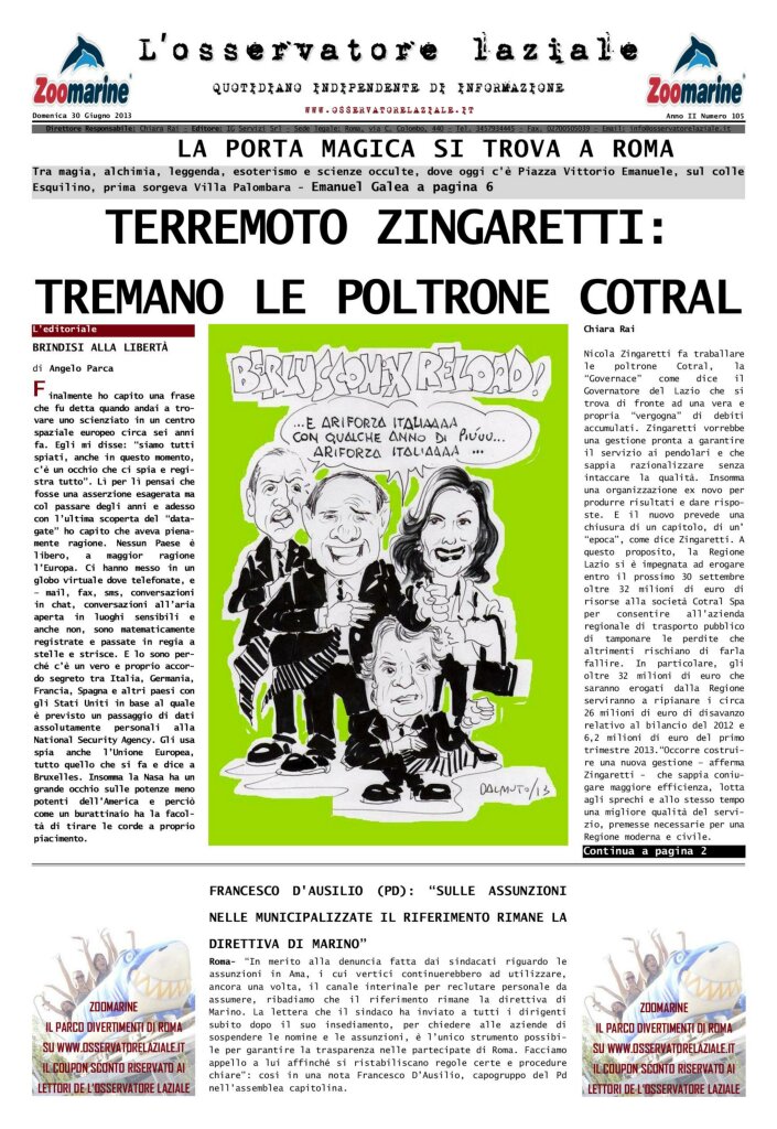 L'osservatore d'Italia edizione del 30 Giugno 2013